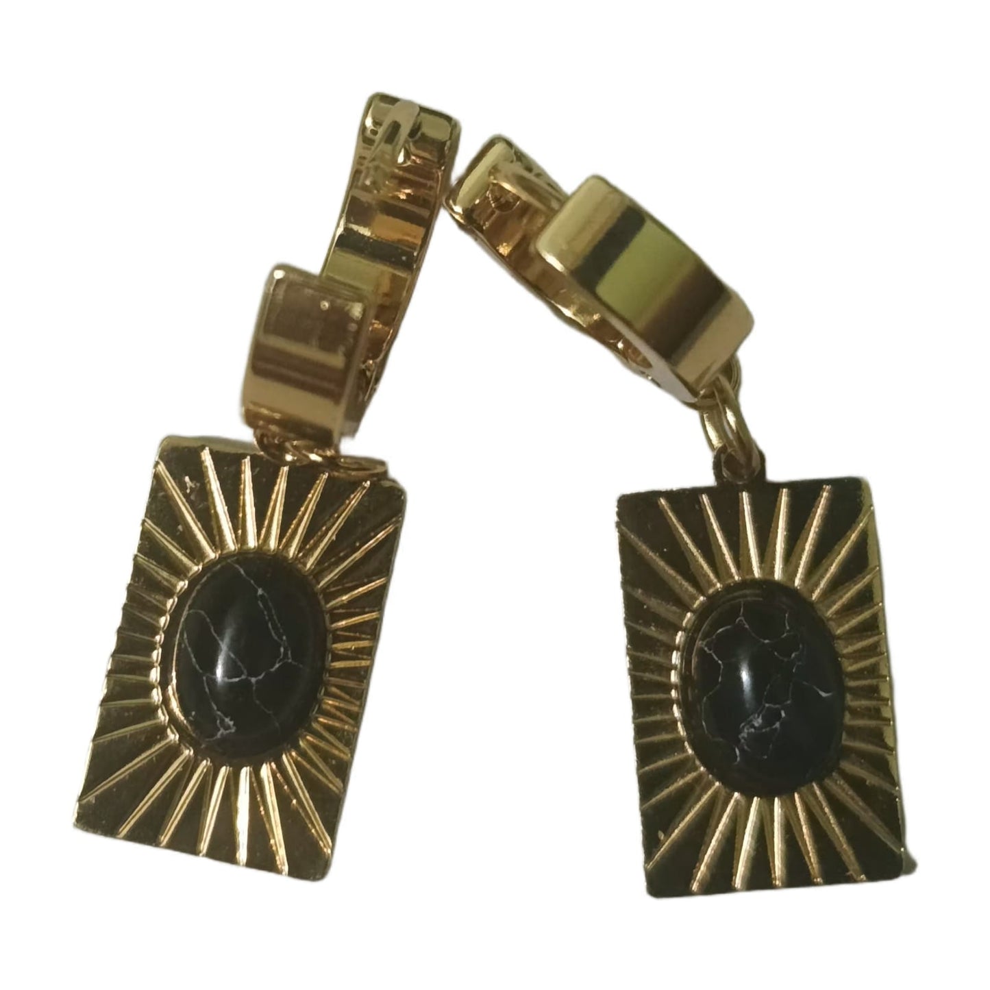 Black stone earing